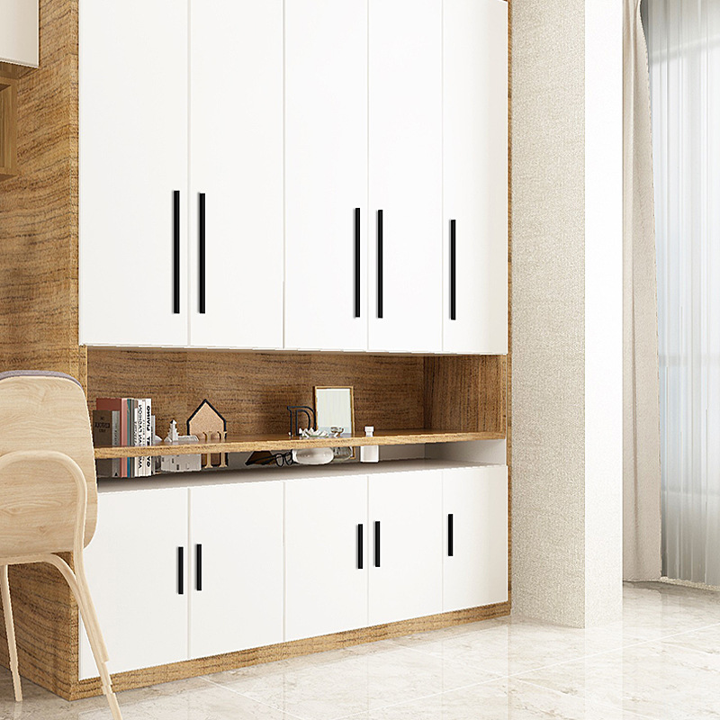 廠家直供鋁合金黑色鞋櫃櫥櫃抽屜門把手一字T型加長拉手 五金批發