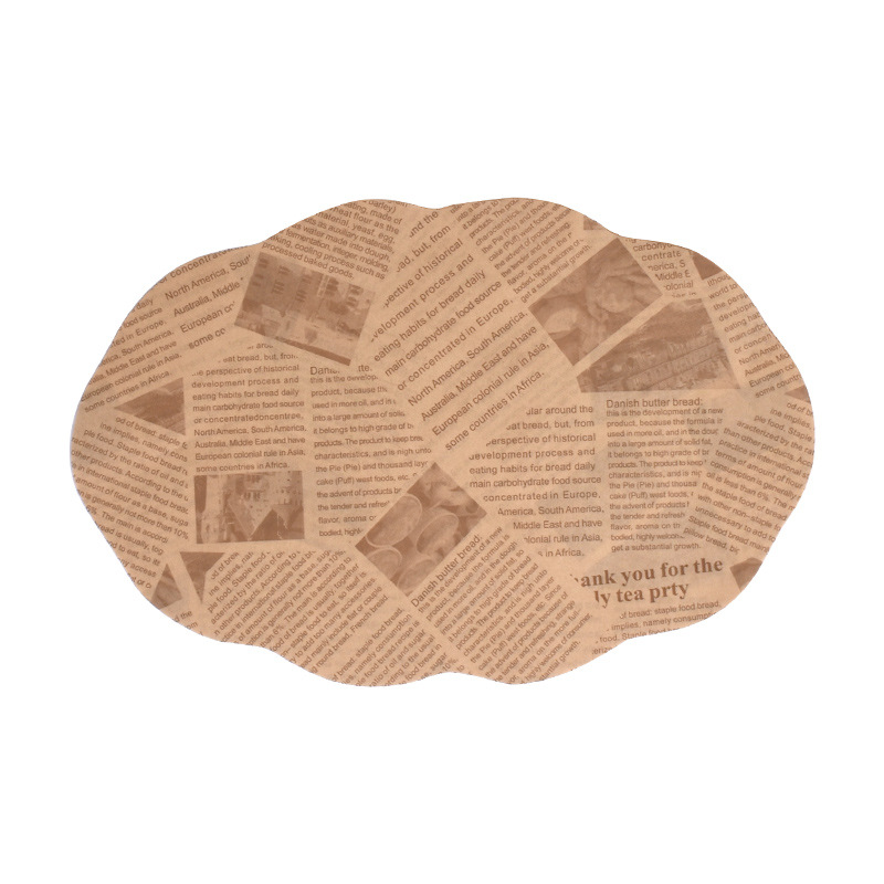 Sándwich hamburguesa papel de embalaje rollo de pollo bandeja a prueba de aceite papel almohadilla para hornear papel hogar periódico inglés papel de aceite