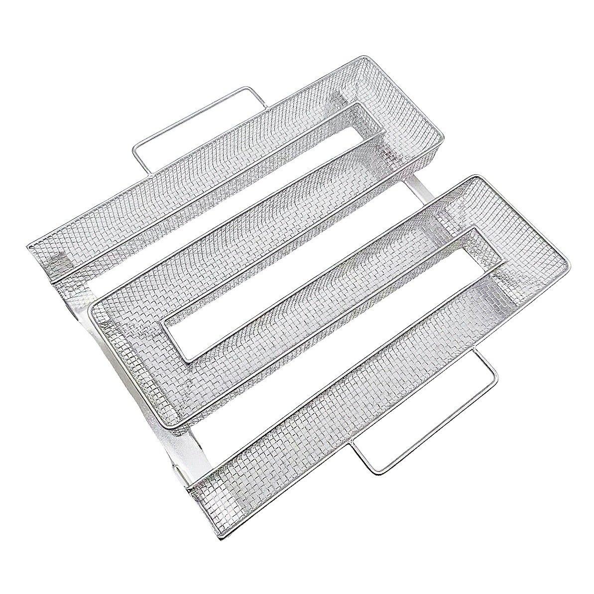 Stainless Steel 304M-Shaped Smoke Tray Cold Smoke Box Bbq Barbecue Cold Smoke Generator Smoke Box Multiple Specifications Choose Round Shape