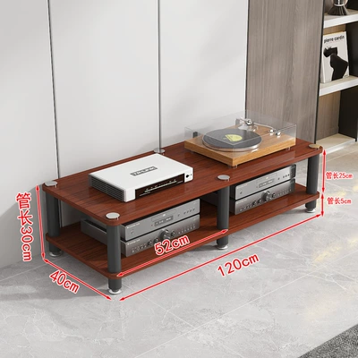 Tv Cabinet Amplifier Stand: Electric car big tripod - second-layer-black-frame-teak