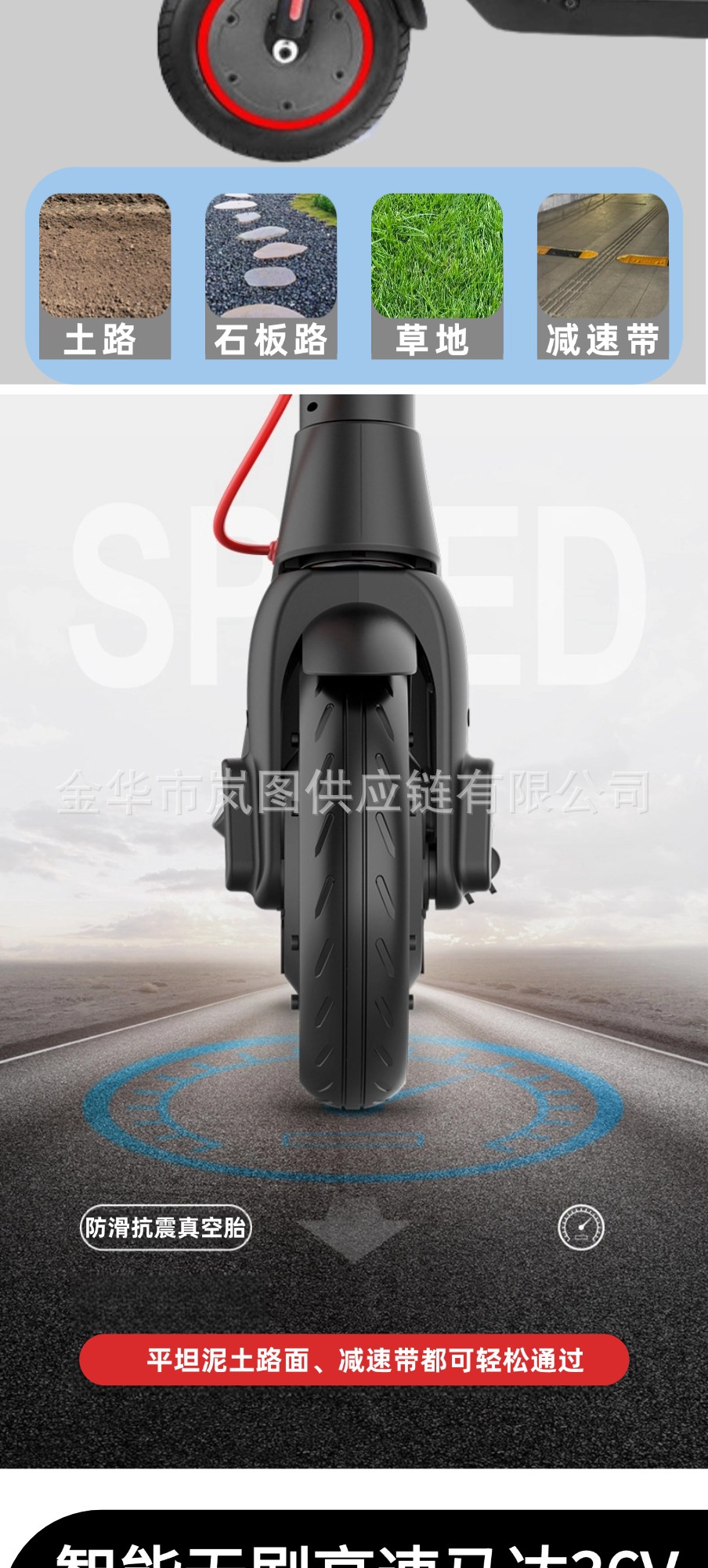 Electric Scooter 10inch Long-Range Foldable Scooter with Shock Absorption, Mobility Scooter, Electric Vehicle with Dual Shock Absorption