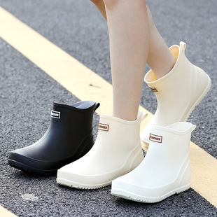 Cross-border Foreign Trade 2024 New Women's Mid-tube Rain Boots Women's Non-slip Hanging Rain Boots Anti-wear Water Shoes Lightweight Rubber Shoes