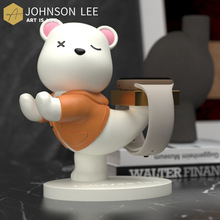 小熊摆件适用于iwatch s9苹果华为手表充电支架托可爱创意周边App