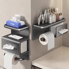 トイレ吸盤ティッシュボックストイレ壁掛け引き出しボックス浴室トイレットペーパーホルダートイレ多層ロール紙ホルダー