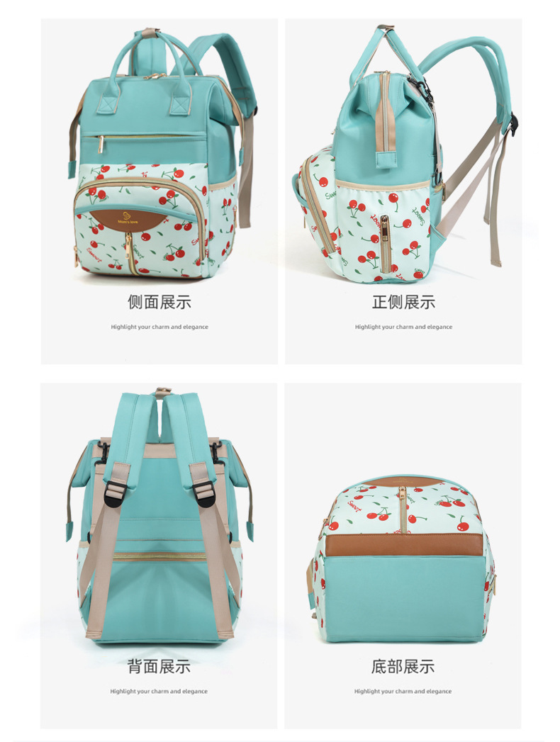 Mother and baby bag, maternity bag, large-capacity convenient mommy bag, new style, with an opening at the back to hold a baby bottle, multi-compartment maternity bag undefined