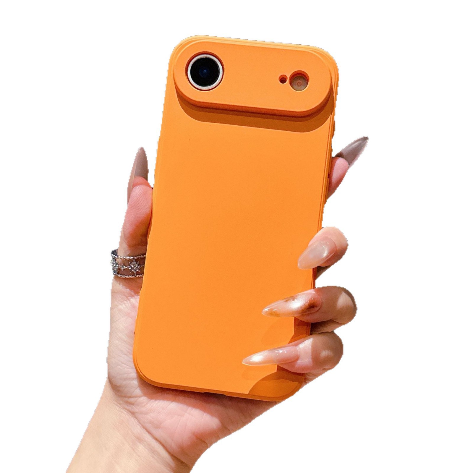 Funda líquida para iPhone 17Pro, compatible con Apple 15Pro, borde recto, orificios precisos, funda protectora de silicona de cobertura total para 13
