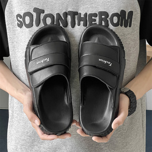 Genuine Leather Flip-Flops for Men in Summer New Style Versatile Trendyy Casual Soft-Soled Non-Slip Outer Sandals T95