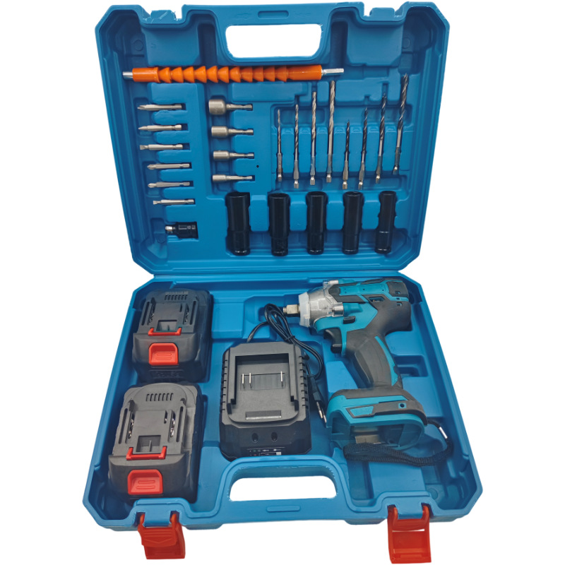 Fábrica directa sin escobillas batería de litio llave eléctrica de impacto accesorios conjunto de estante llave de mano llave eléctrica de pie de automóvil