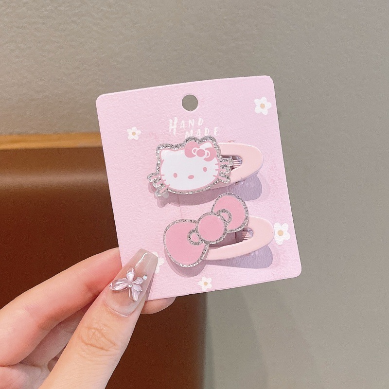 子供用ヘアクリップ、甘くてかわいい猫の蝶ネクタイ、女の子の髪の前髪サイドクリップ、漫画のカモノハシクリップ、多用途のヘアアクセサリー|undefined