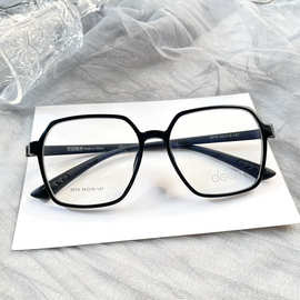 韩版超轻7g无螺丝眼镜框无金属多边形看守所高考考试透明眼镜5079