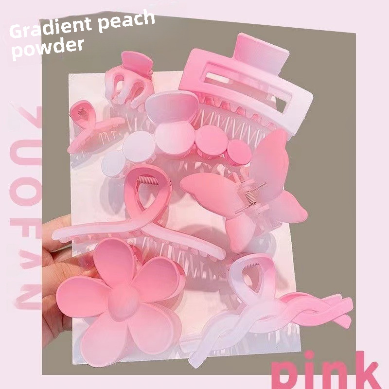 Zomer Explosies Kleur pak Grijp Clip Grote Eenvoudige Haarspeld Vrouwen Achterkant van het Hoofd Haarspeld High-end Shark Clip Hoofddeksel_voghion.com