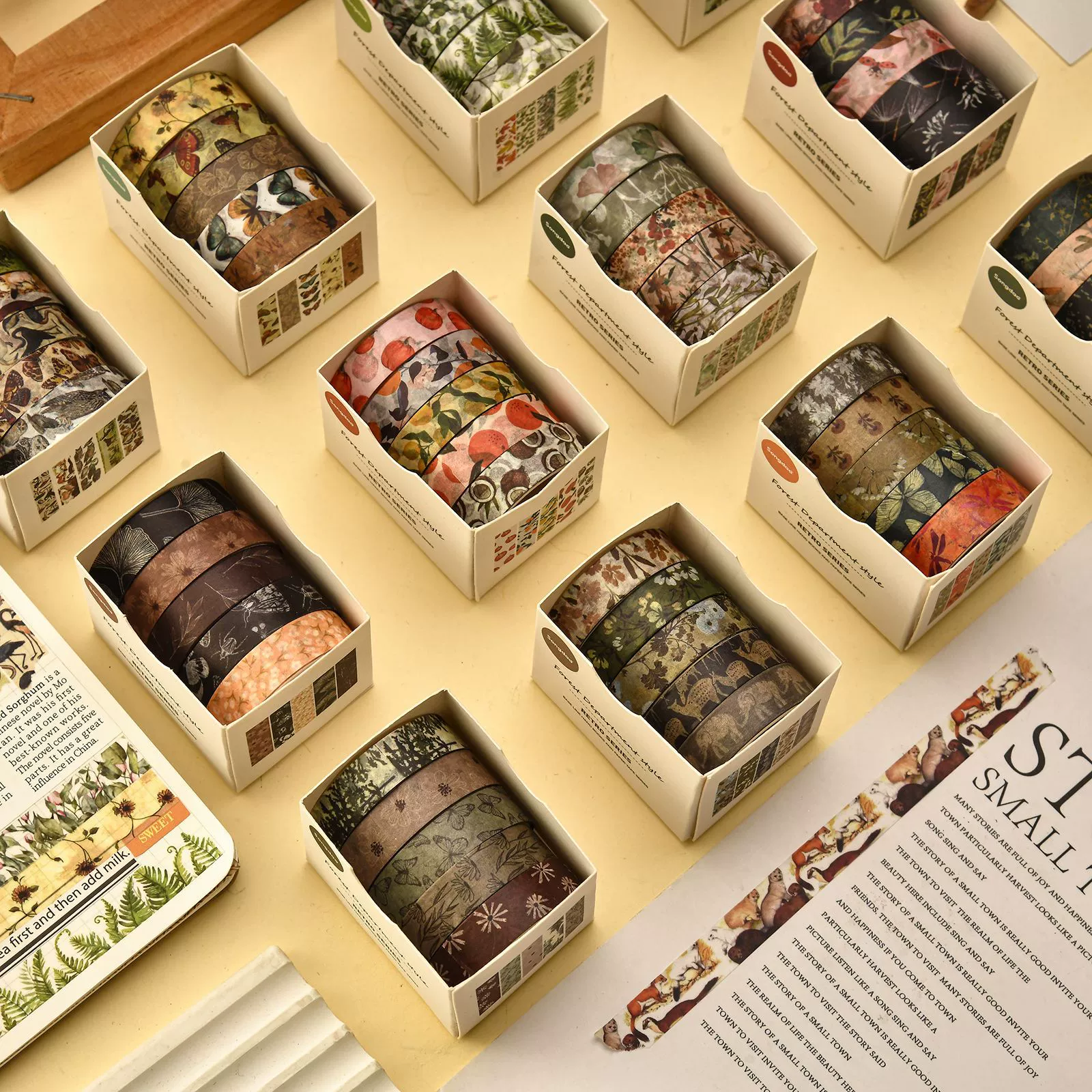 Forest quotation series and paper tape basic diary tape material diy decorative sticker tape