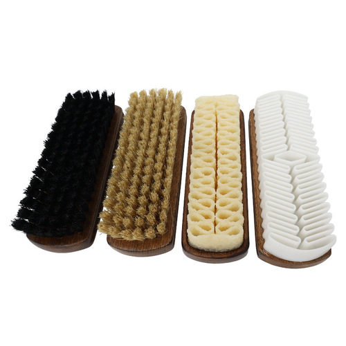 Wooden shoe brush, zebrawood pig bristle shoe brush, suede sanding leather winter snow boot brush, leather shoe brush, leather care