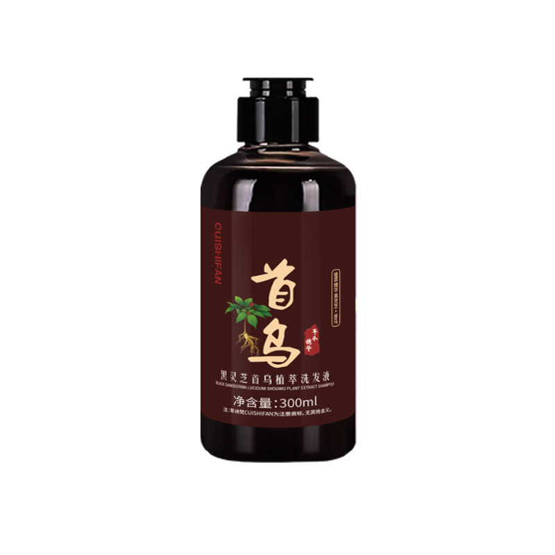 黑灵芝首乌植萃洗发液300ml 何首乌洗发水草本控油滋养洗发露|undefined