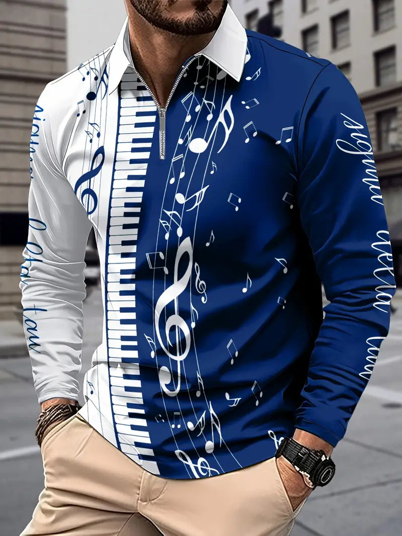Otoño e invierno todo-fósforo estilo de Hong Kong guapo suéter de manga larga estilo minimal neutral temperamento fresco cremallera camisa POLO MB14