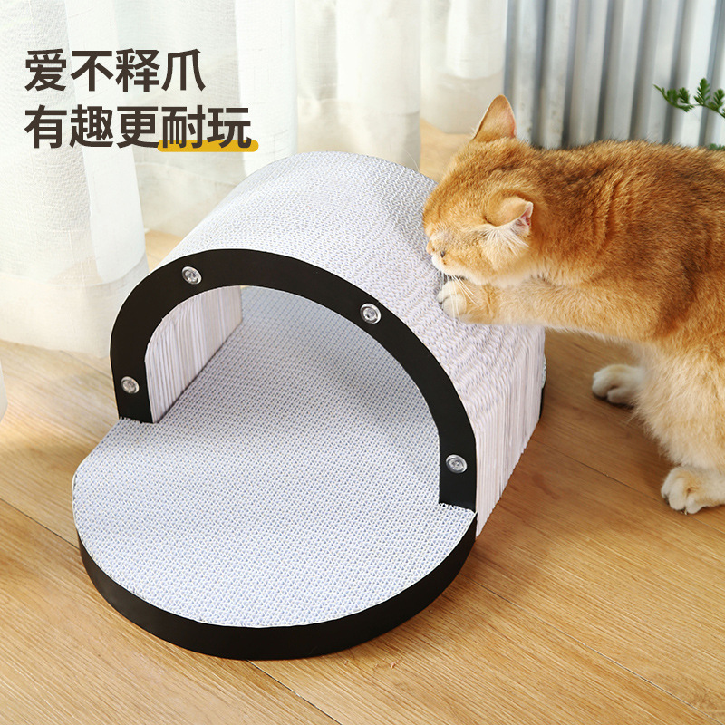 拖鞋猫屋白瓦猫咪房子抓板一体宠物玩具耐抓耐磨立式猫抓板批发|undefined