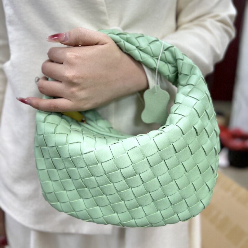 2025 Cross-border AliExpress Handbag Hot Sale B Home Woven Women's Bag Underarm Bag Casual All-match Handheld Dumpling Bag