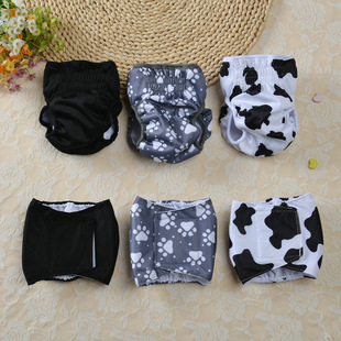 Upgraded Black and White Menstrual Pants Female Dog Menstrual Safety Pants Sanitary Diapers Pet Anti-Harassment Estrus Underwear