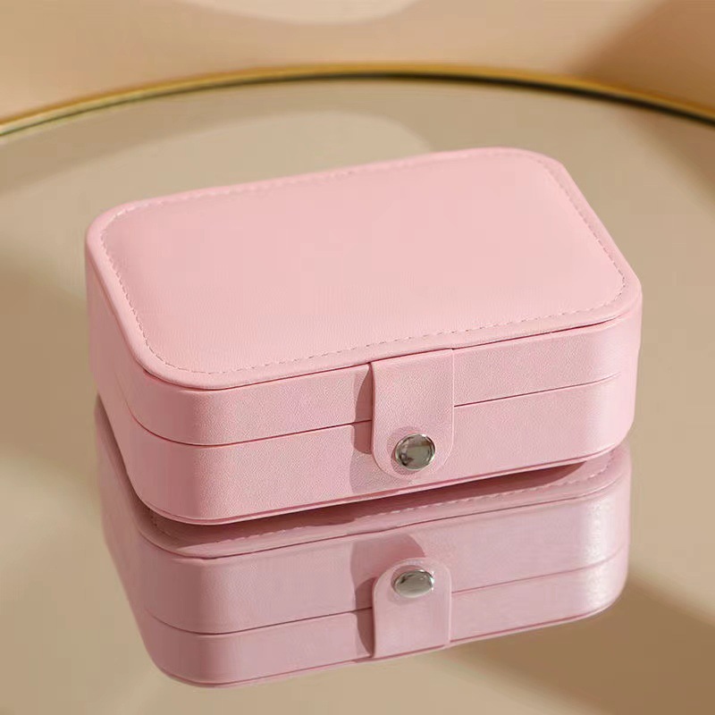 Nueva caja de almacenamiento de joyas de estilo coreano caja de regalo de almacenamiento de anillo de gran capacidad de joyería de embalaje interior caja de joyería al por mayor