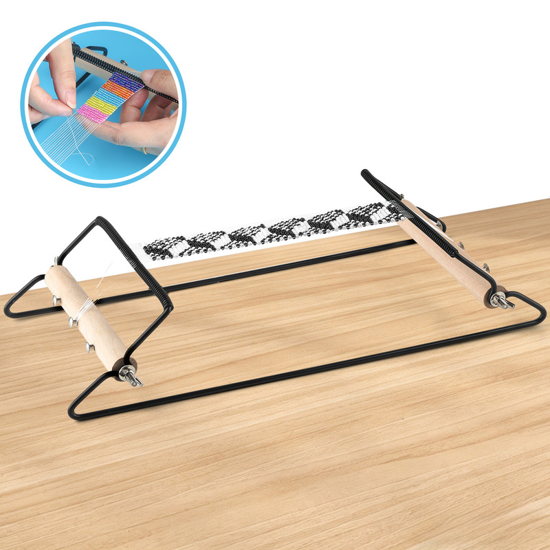Large Iron Metal Frame Simple Bead Weaving Machine for Weaving Rice Beads and Antique Beads, Handmade DIY Children's Toy