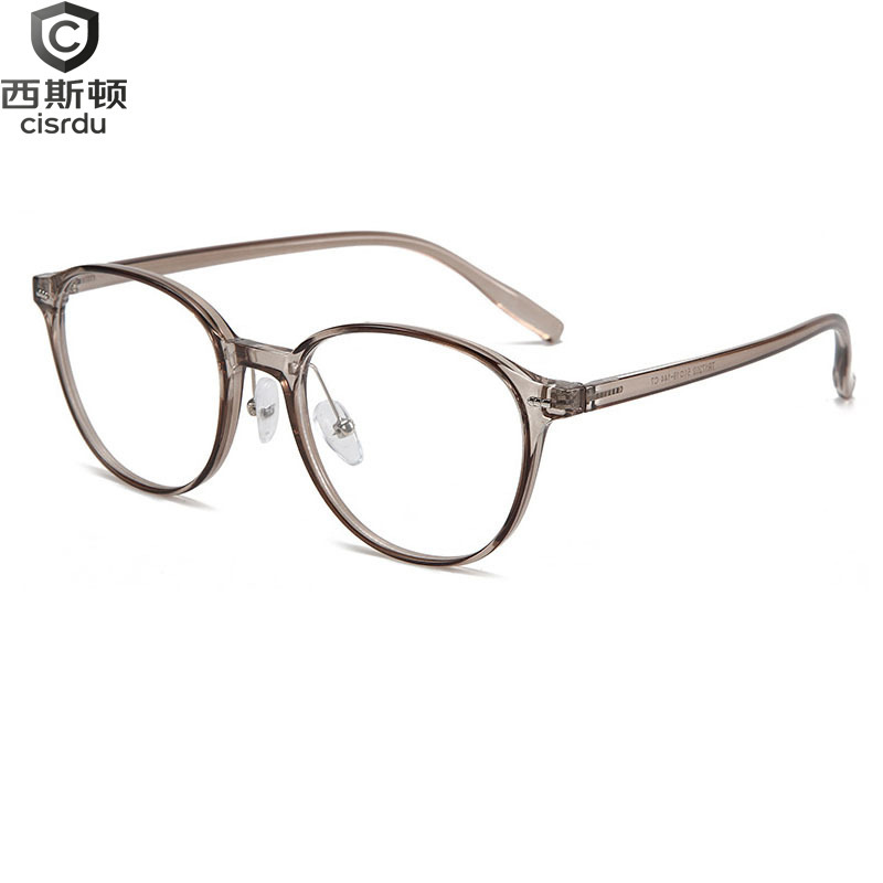 Retro round frame glasses, large frame, high-quality TR90 eyeglass frames, myopia and non-prescription eyeglass frames, wholesale from manufacturer
