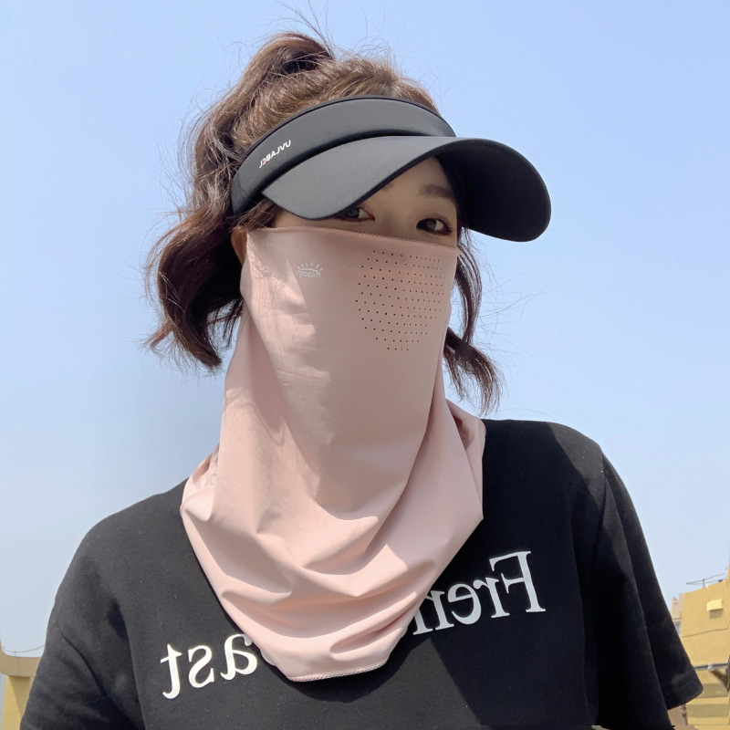 アイスシルク日焼け止めマスクフルフェイス抗UVマスク日焼け止め首カバーサイクリングマスク男性と女性の夏の日焼け止めフェイスマスク|undefined