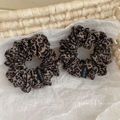 博主同款豹纹布艺大肠发圈韩系新款高级感扎发头绳马尾丸子头发饰