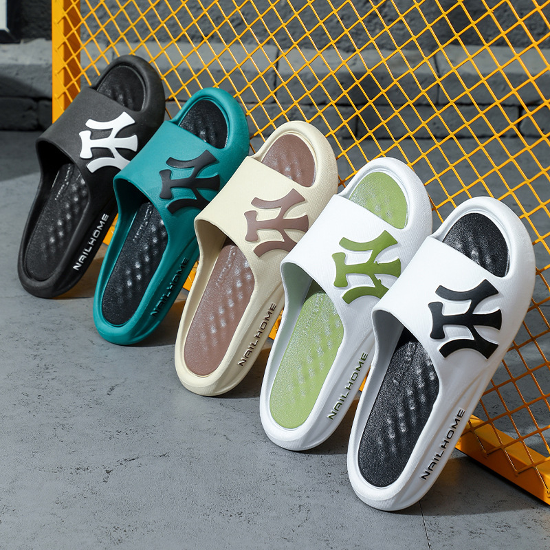 Summer slippers men's outdoor home outdoor sports TikTok trendy soft bottom breathable non-slip sandals couple