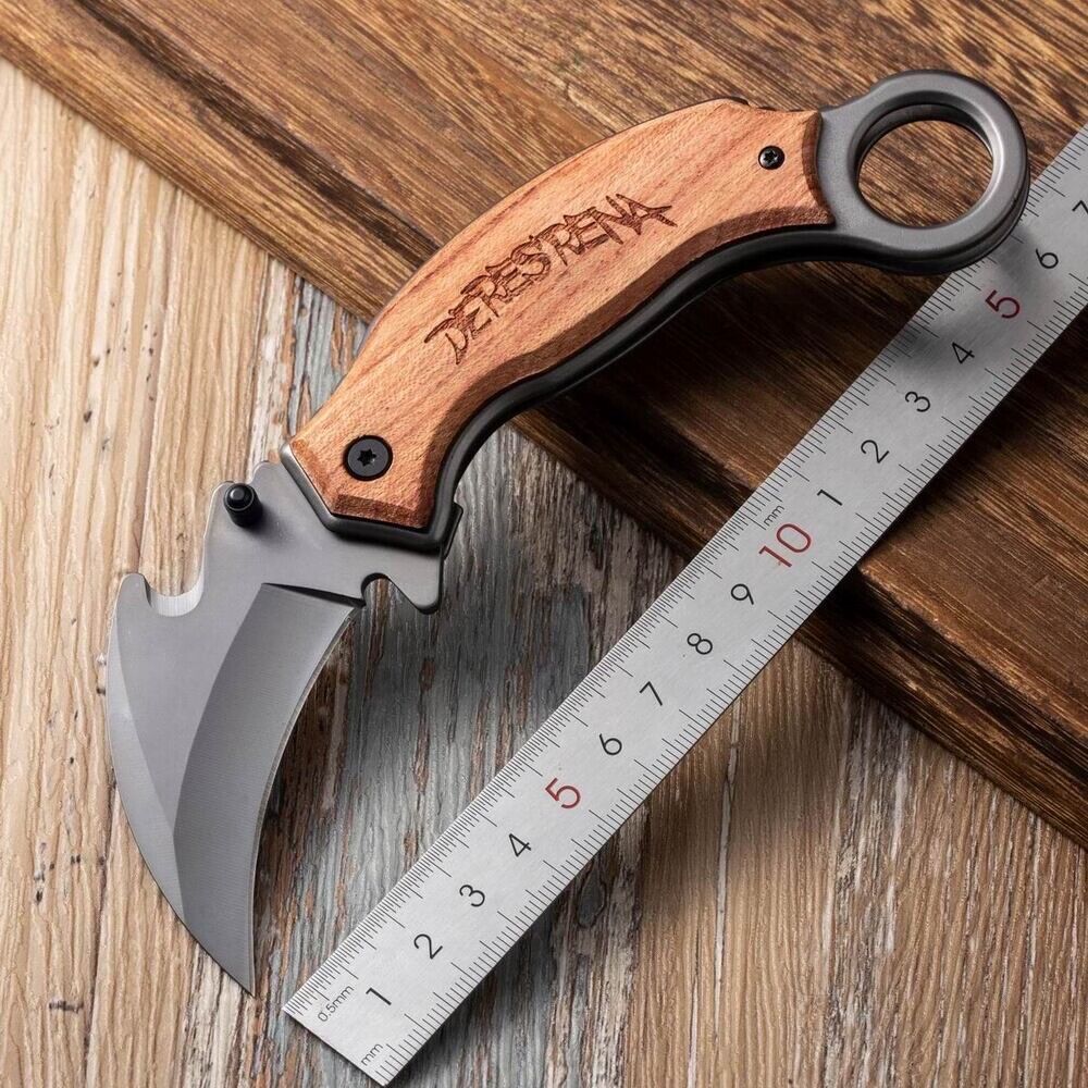 户外X 52折叠刀高硬度随身便携野营防身小刀水果刀具多功能户外刀