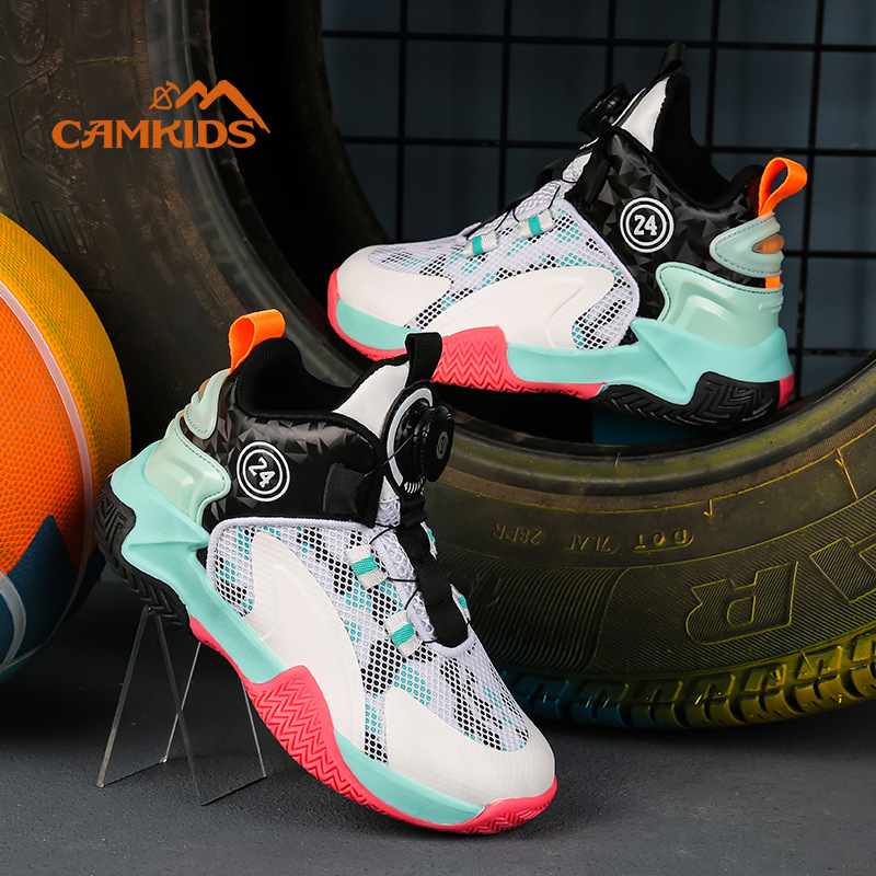 Zapatos para niños de primavera y otoño zapatos de malla transpirable 2023 nuevos niños zapatilla de deporte botón giratorio de malla zapatillas deportivas