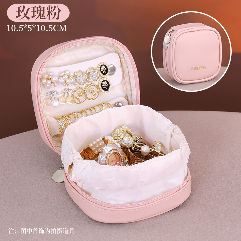 Bolsas de joyería portátiles transfronterizas collares pendientes bolsas de almacenamiento de joyería 2025 nuevas pulseras brazaletes caja de joyería