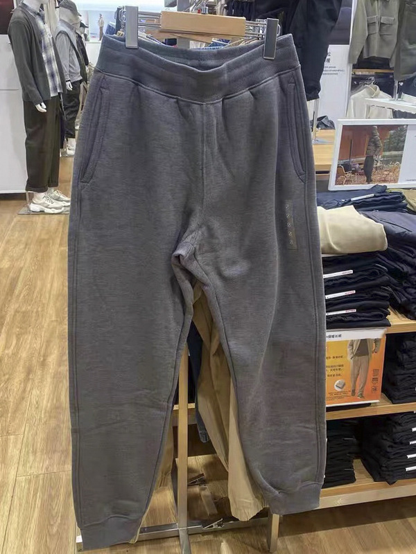 2024 winter fleece-lined men's and women's clothing imitation lamb fleece sports pants warm fleece plus fleece pants K469966