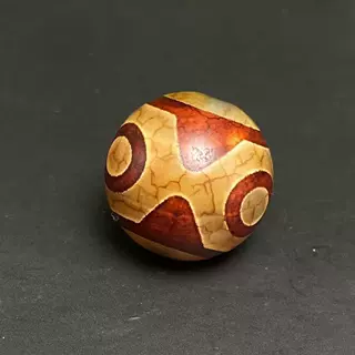 西藏玛瑙三眼天珠规格20mm