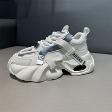 流行男鞋春季高级休闲时尚低帮运动跑步鞋厚底增高透气老爹潮男鞋