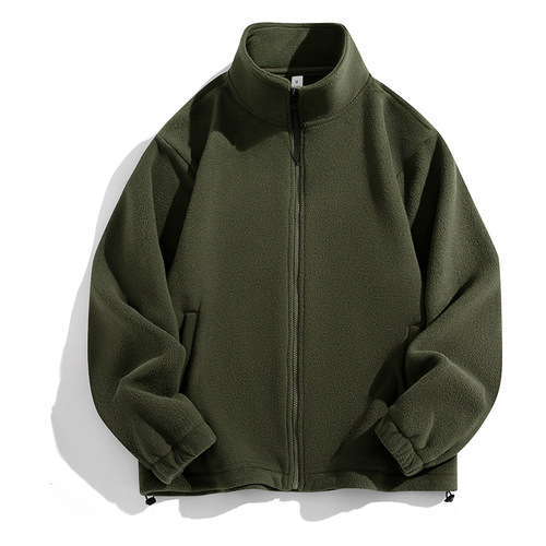 Autumn and winter new wavy velvet jacket outer public version solid color outdoor trend couples warm heating and velvet hoodie