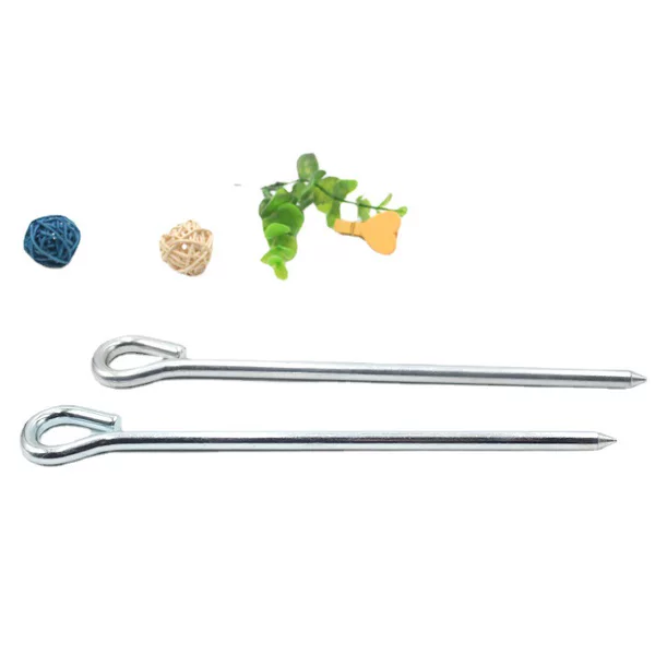 Outdoor Gear 9-Shaped Ground Stakes, Circular Ring-Shaped Fixing Nails, Galvanized Ring-Shaped Tent Stakes, Camping Steel Nails, 9-Shaped Nails