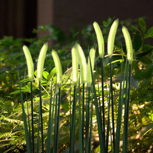 LED dog tail lawn lamp outdoor solar simulation flower lighting courtyard atmosphere reed landscape lamp