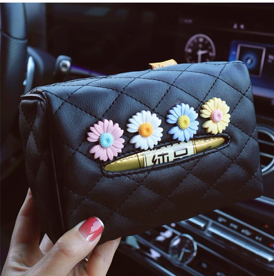 Car tissue box/set | wholesale - gd-daisy-black