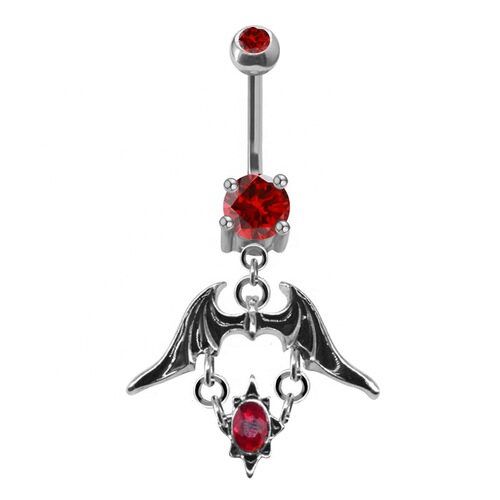 Gaby European and American cross-border bat navel ring skull mouth devil wings spider navel ring navel nail