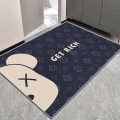 Luxurious Entryway Mat for Home, Easy to Clean, Non-Slip Crystal Velvet Floor Mat for Entrance, Water-Resistant and Stain-Proof Threshold Mat