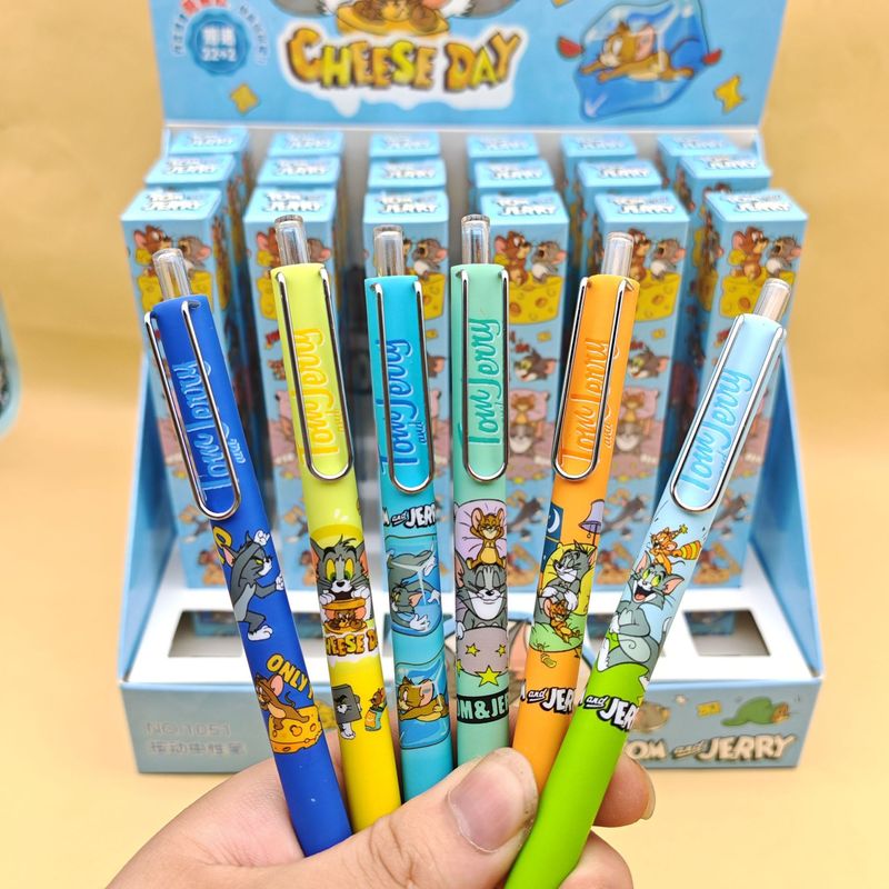 新款猫和老鼠盲盒笔卡通高颜值汤姆杰瑞签字笔书写顺畅按动中性笔|undefined