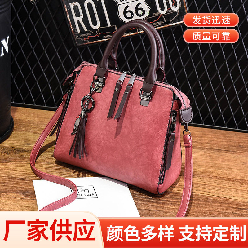 【晓宇箱包】批发手提包女包2022新款时尚软皮定型淑女单肩斜挎包