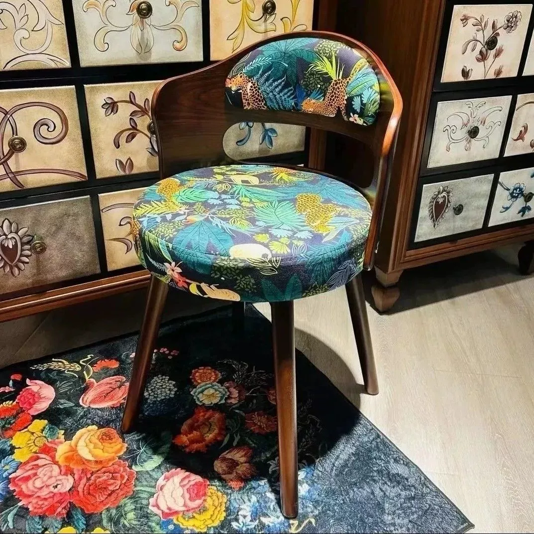 Домашний стул из цельного дерева, легкий роскошный компьютерный стул, табурет, табурет для туалетного столика, детский учебный табурет, офисный табурет для отдыха.