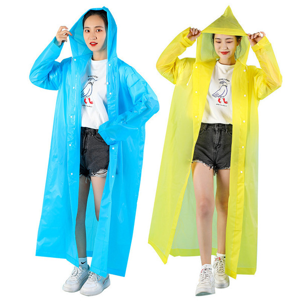 Waterproof travel long raincoat for hiking