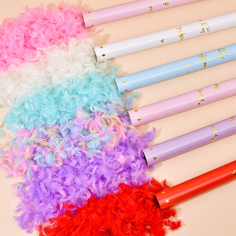 Plumas de regalo de casamiento de mano de regalo de cumpleaños de transmisión directa de regalo