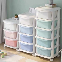 クロスボーダープラスチック引き出し式多層収納棚家庭用タンス玩具整理箱寝室五斗物置棚