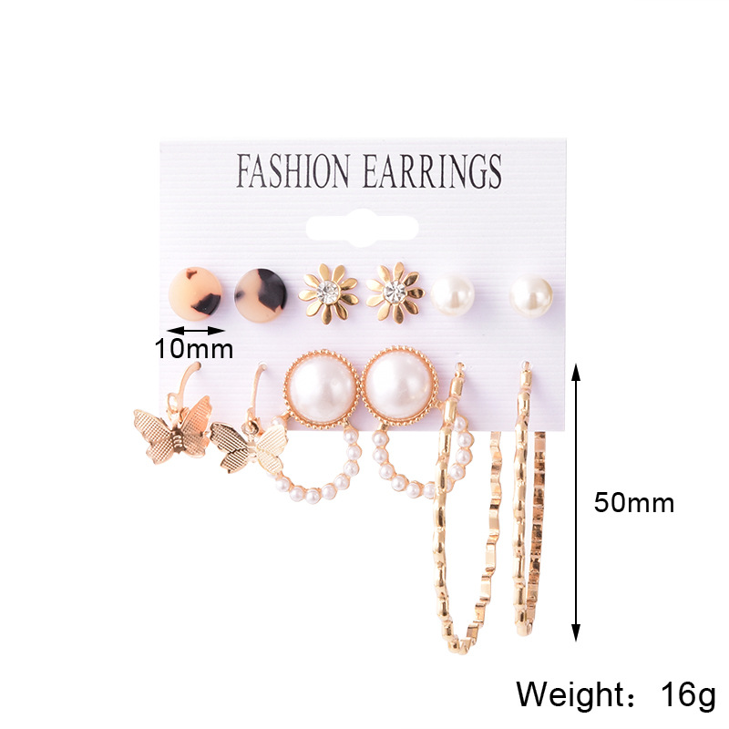 Fashion Round Heart Shape Alloy Plating Inlay Rhinestones Pearl Womenu0027S Earrings 1 Set