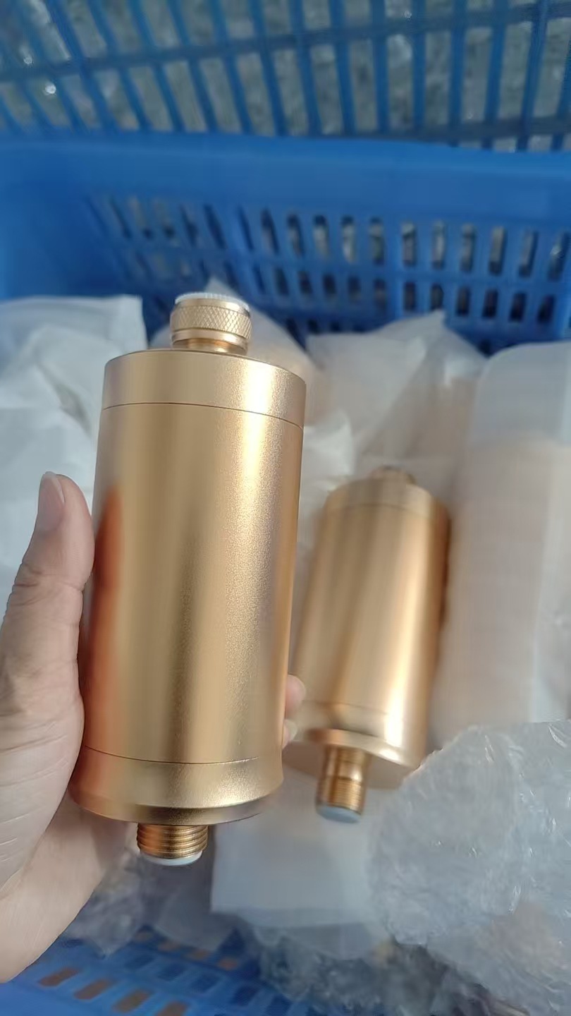 Todo el aluminio filtro de ducha dorado desmontable de reemplazo filtro de ducha multicapa purificación de ducha