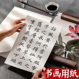 8k国画用纸 书画用纸净皮生熟8开书法专用纸练字作品纸写毛笔字纸