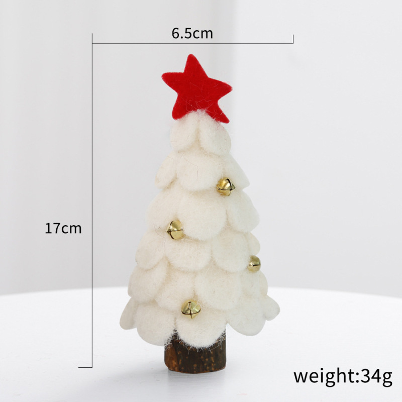 2024新型ウールフェルトのクリスマスツリーの置物の小さいサイズのクリスマスツリーのデスクトップのショーウインドーのシーンは緑色のクリスマスツリーを飾ります。|undefined